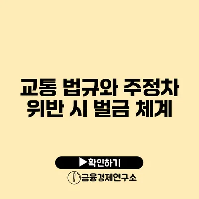 교통 법규와 주정차 위반 시 벌금 체계