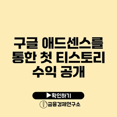 구글 애드센스를 통한 첫 티스토리 수익 공개