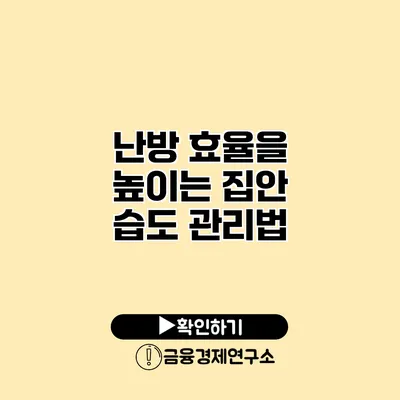 난방 효율을 높이는 집안 습도 관리법