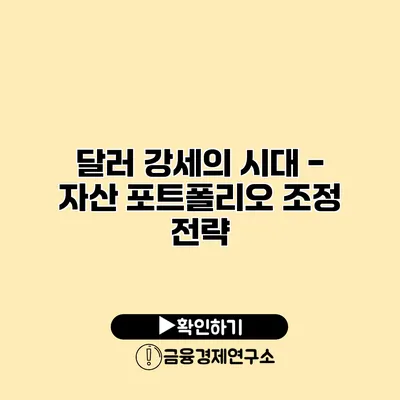 달러 강세의 시대 - 자산 포트폴리오 조정 전략