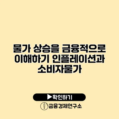 물가 상승을 금융적으로 이해하기 인플레이션과 소비자물가