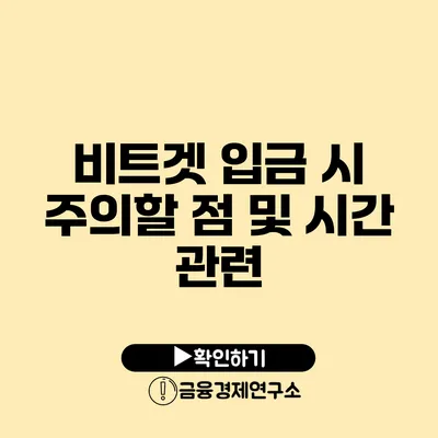 비트겟 입금 시 주의할 점 및 시간 관련