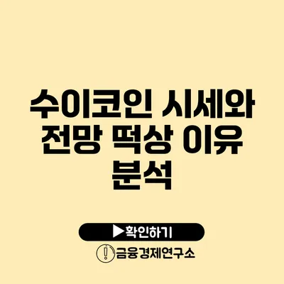 수이코인 시세와 전망 떡상 이유 분석