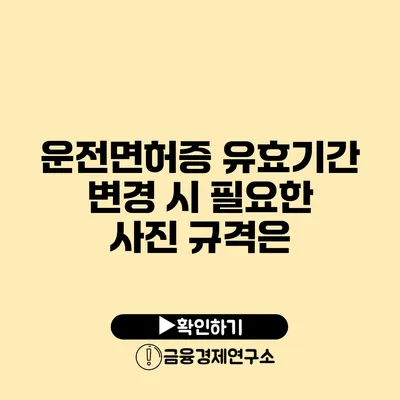 운전면허증 유효기간 변경 시 필요한 사진 규격은?