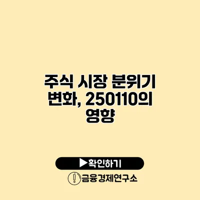 주식 시장 분위기 변화, 250110의 영향