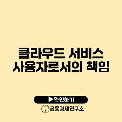 클라우드 서비스 사용자로서의 책임