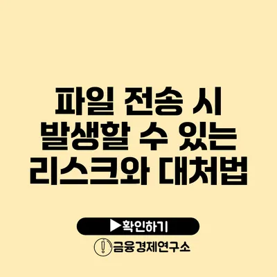 파일 전송 시 발생할 수 있는 리스크와 대처법