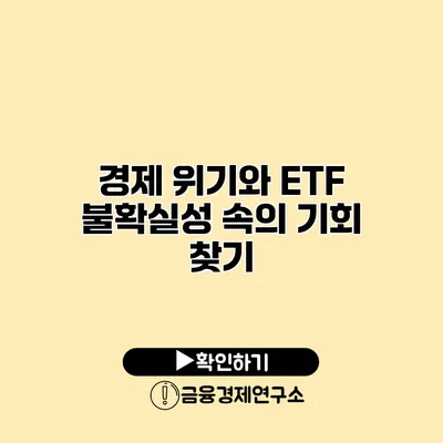 경제 위기와 ETF 불확실성 속의 기회 찾기