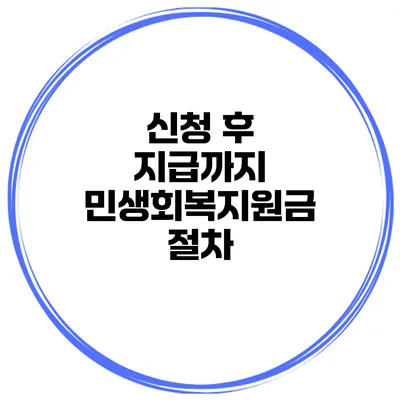 신청 후 지급까지 민생회복지원금 절차