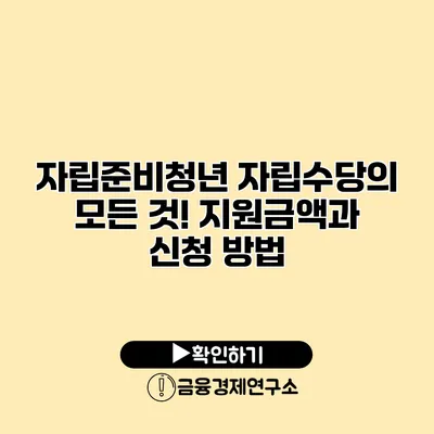 자립준비청년 자립수당의 모든 것! 지원금액과 신청 방법