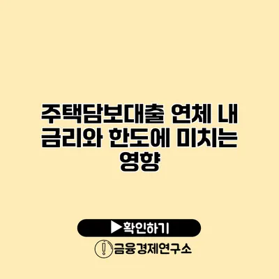 주택담보대출 연체 내 금리와 한도에 미치는 영향