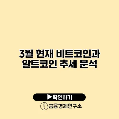 3월 현재 비트코인과 알트코인 추세 분석