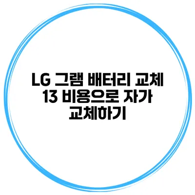 LG 그램 배터리 교체 1/3 비용으로 자가 교체하기