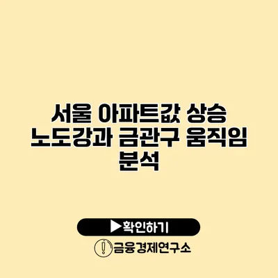 서울 아파트값 상승 노도강과 금관구 움직임 분석