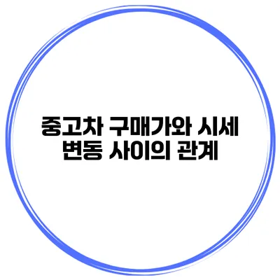 중고차 구매가와 시세 변동 사이의 관계